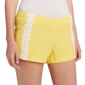 Lilly Pulitzer Liza Shorts Yellow Summer Preppy 0